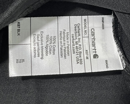 Carhartt Black Loose Fit Short Sleeve Pocket T-Shirt W/Tags