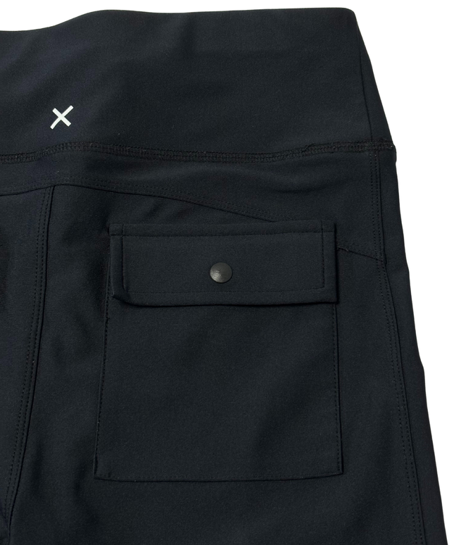 First Base Black Cargo Pocket Active Leggings