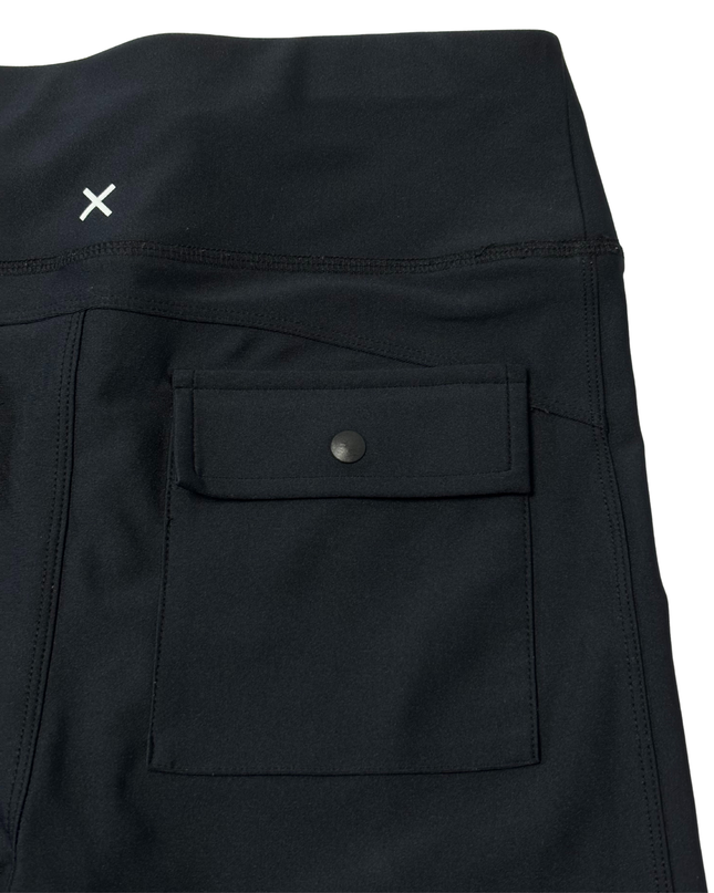 First Base Black Cargo Pocket Active Leggings