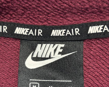 Nike Burgundy Air Cropped Full-Zip Hoodie