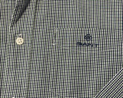 GANT Green Checkered Regular Fit Button-Down Shirt
