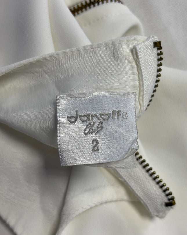 Danoff White Sleeveless Tie-Waist Crop Top