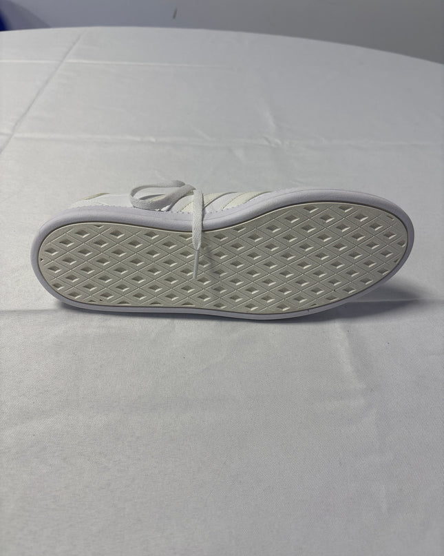 Adidas White Cloudfoam Plus Three-Stripes Sneakers