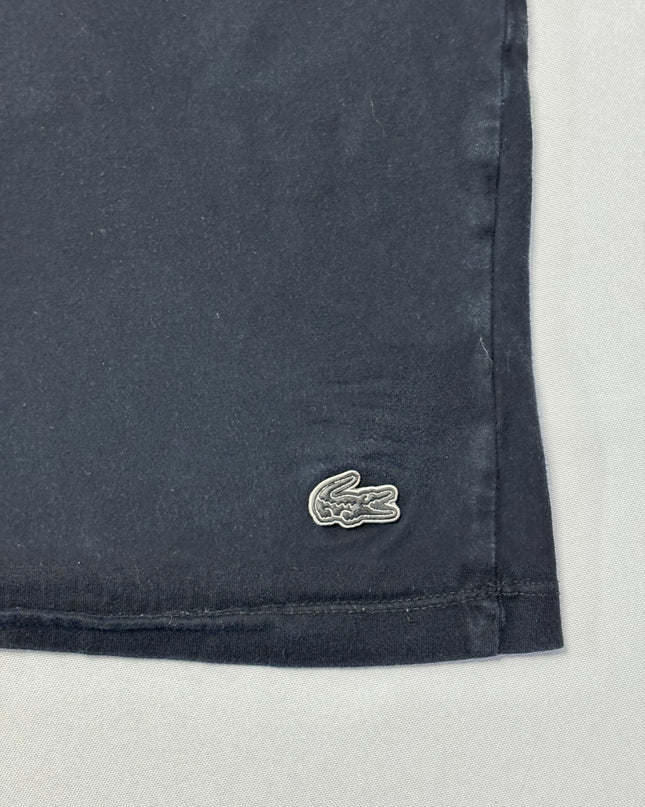 Lacoste Black Slim Fit Abstract Logo Print Graphic T-Shirt