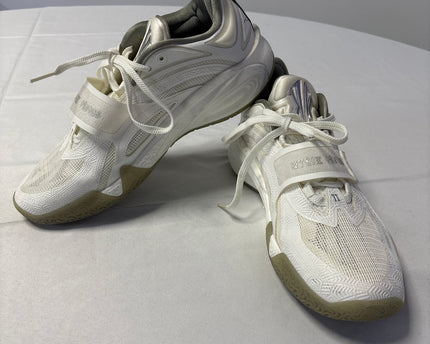 Anta White Silver Emblem Low Top Sneakers