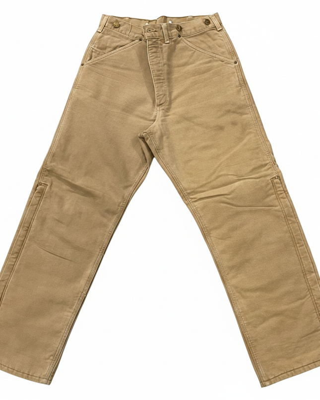 Carhartt Tan Heavyweight Canvas Flannel-Lined Utility Work Pants