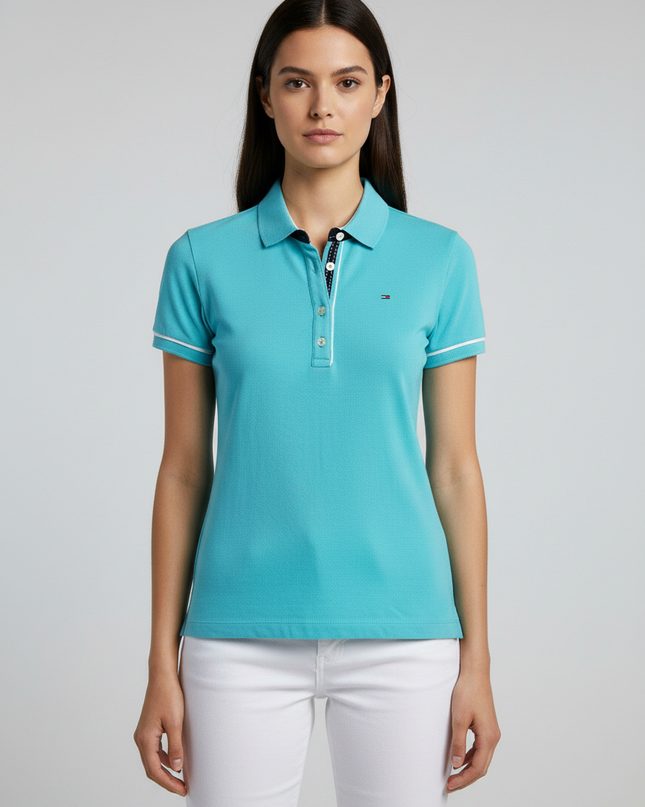 Tommy Hilfiger Turquoise Short Sleeve Polo Shirt