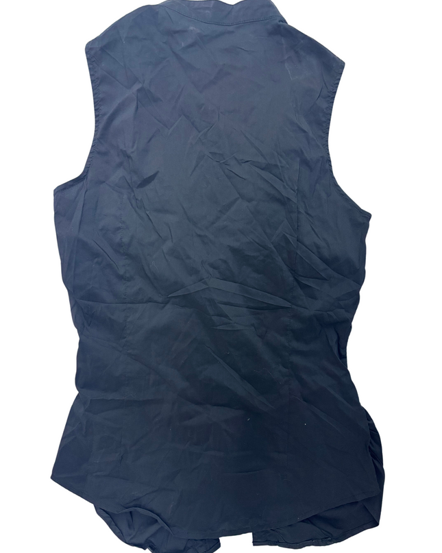 Suiss Collection - Black sleeveless Lace Frills - S