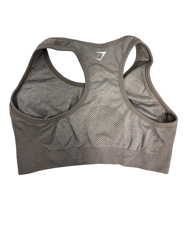 Gymshark Vital Seamless Sports Top - Taupe Grey - S