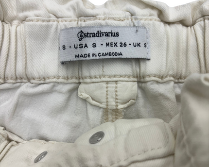 Stradivarius  White Jeans - S | Waist: 26