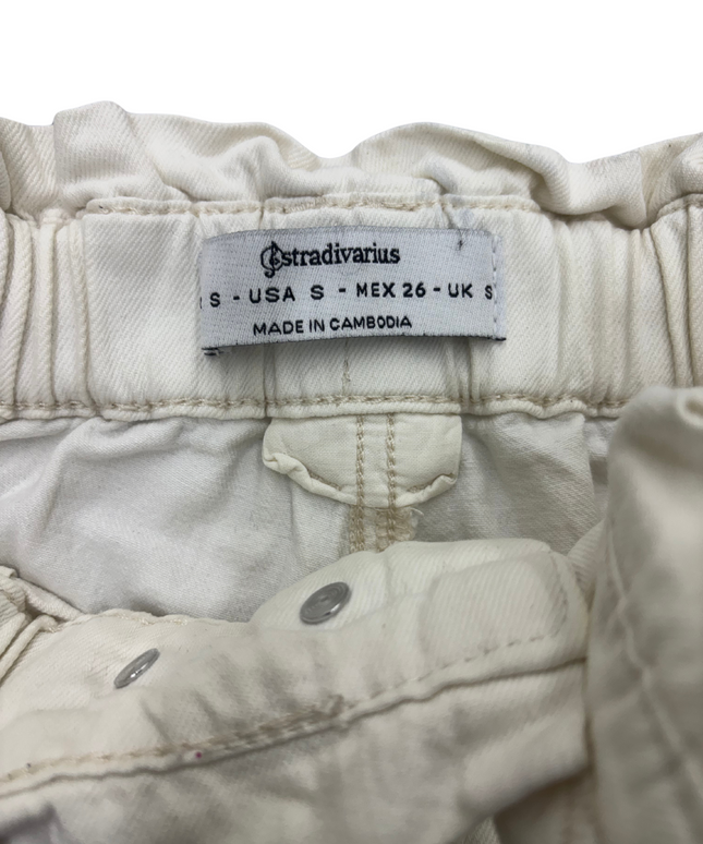 Stradivarius  White Jeans - S | Waist: 26