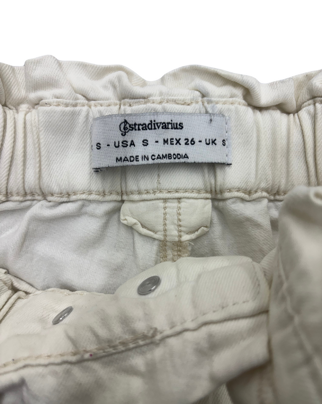 Stradivarius  White Jeans - S | Waist: 26