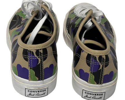 Converse Jack Purcell Multicolor Camo Heart Print Leather Sneakers