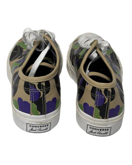 Converse Jack Purcell Multicolor Camo Heart Print Leather Sneakers