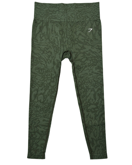 Gymshark Adapt Animal Seamless Olive Green High Waisted Leggings