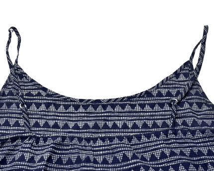 Boom Shankar Navy Blue Tribal Print Cotton Cami Top