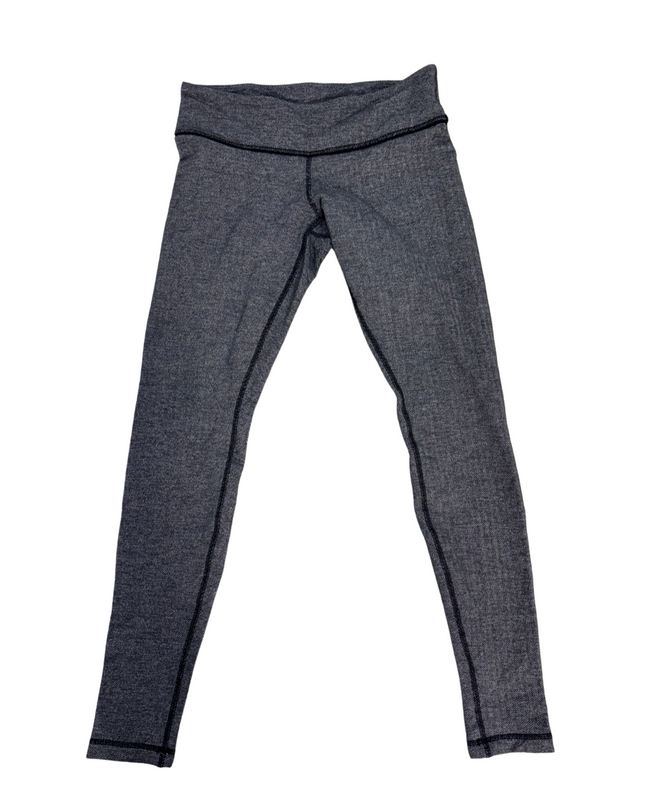 Lululemon Heathered Grey High-Rise Full-Length Leggings - L