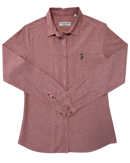 U.S. Polo Assn. Heather Rose Fitted Oxford Button-Down Shirt