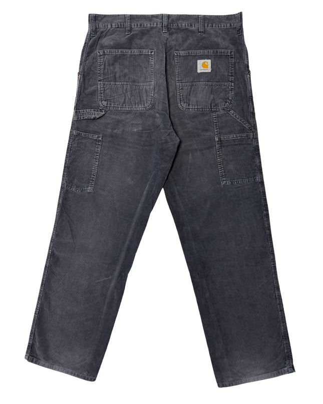 Carhartt Double Knee Corduroy Black Vintage Work Pants - XL | Waist: 36"
