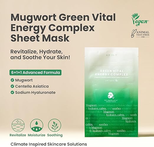 AXIS-Y Mugwort Green Vital Energy Complex Sheet Mask 27ml