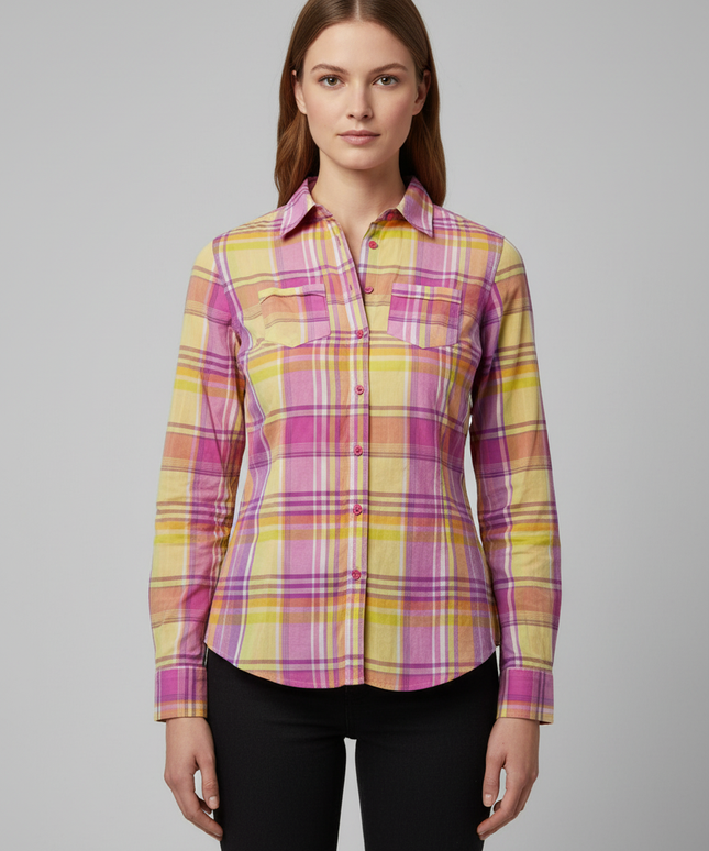 Aeropostale Multicolor Plaid Button-Down Shirt