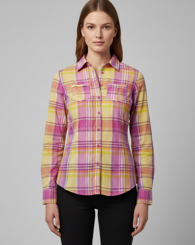 Aeropostale Multicolor Plaid Button-Down Shirt