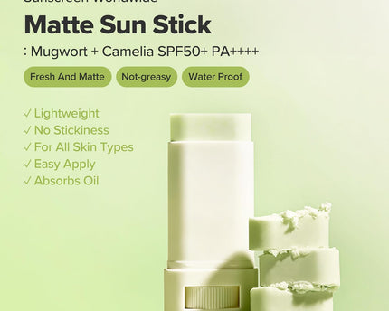 Beauty of Joseon Matte Sun Stick: Mugwort + Camilia SPF50+ PA++++ 18g