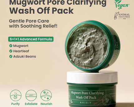 AXIS-Y Mugwort Pore Clarifying Wash Off Pack 100ml