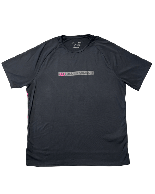 Under Armour The Tech Tee Black & Pink Performance T-Shirt