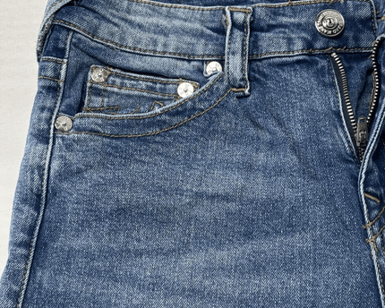 True Religion Bobbi Baggy Wide Leg Blue Denim Jeans