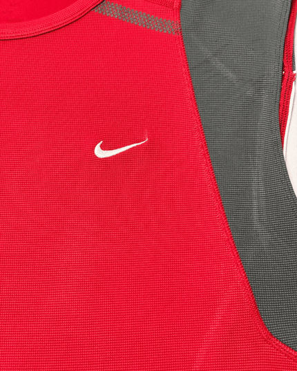 Nike Miler Dri-FIT Running Red Grey Tank Top