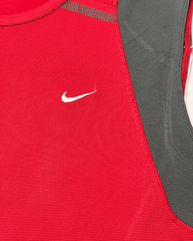 Nike Miler Dri-FIT Running Red Grey Tank Top