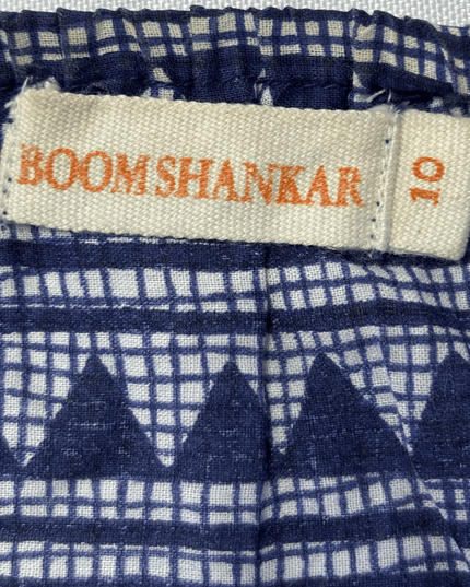 Boom Shankar Navy Blue Tribal Print Cotton Cami Top