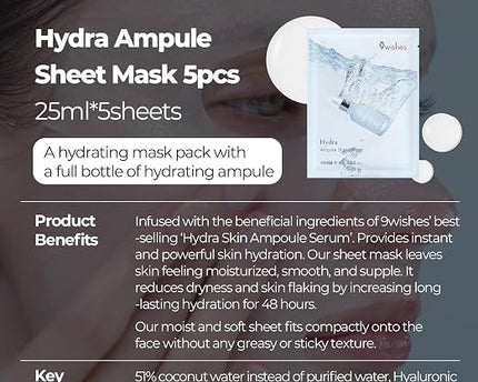 9Wishes Hydra Ampule Sheet Mask (5EA)