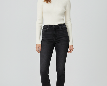 Zara Black High-Waisted Skinny Jeans