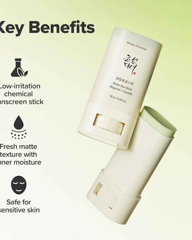 Beauty of Joseon Matte Sun Stick: Mugwort + Camilia SPF50+ PA++++ 18g