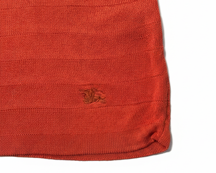 Burberry Orange Ribbed Knit Tank Top