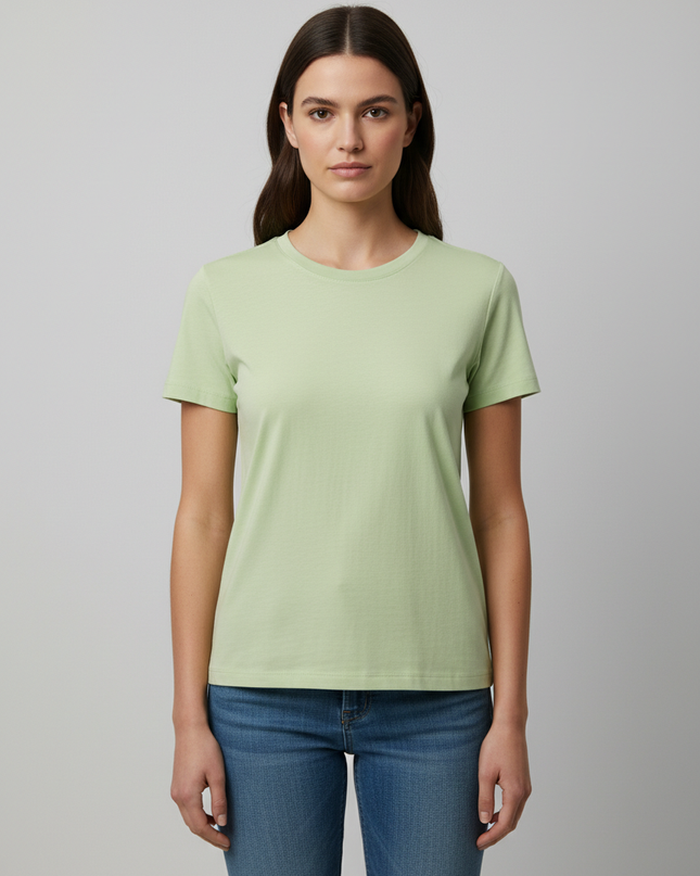 MNG Lime Green Short Sleeve Cotton T-Shirt