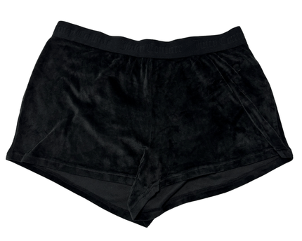 Juicy Couture Black Velour with Rhinestone Logo Shorts