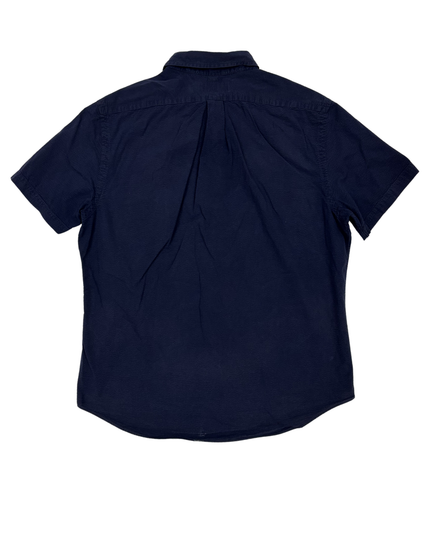 Ralph Lauren Navy Blue Short Sleeve Custom Fit Shirt - XL