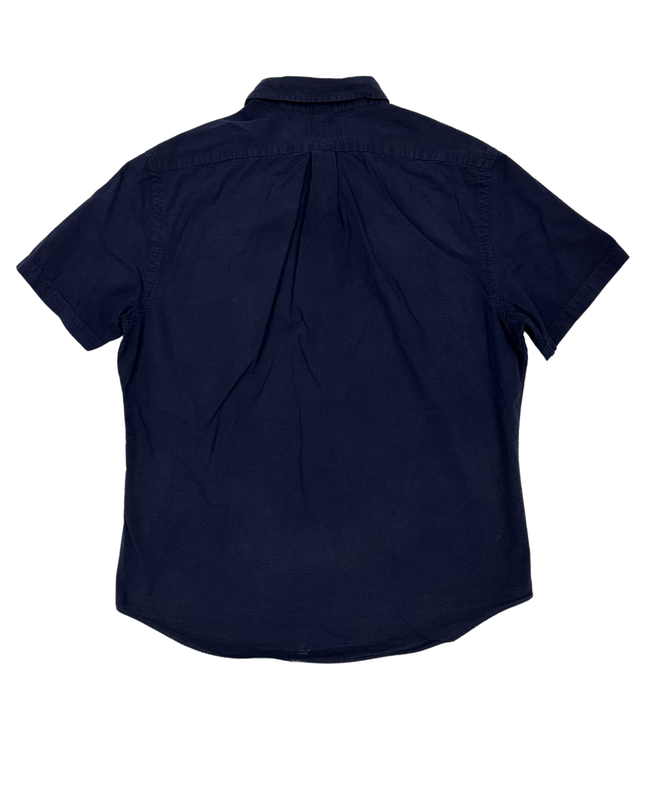 Ralph Lauren Navy Blue Short Sleeve Custom Fit Shirt - XL