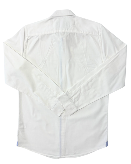 Lacoste Slim Fit White Button-Down Oxford Shirt