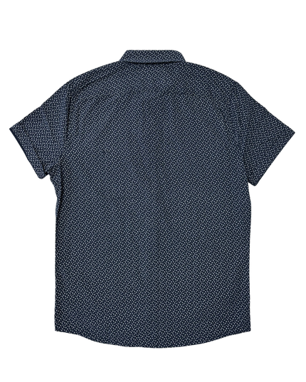 Abercrombie & Fitch Navy Blue Floral Print Short Sleeve Shirt - L