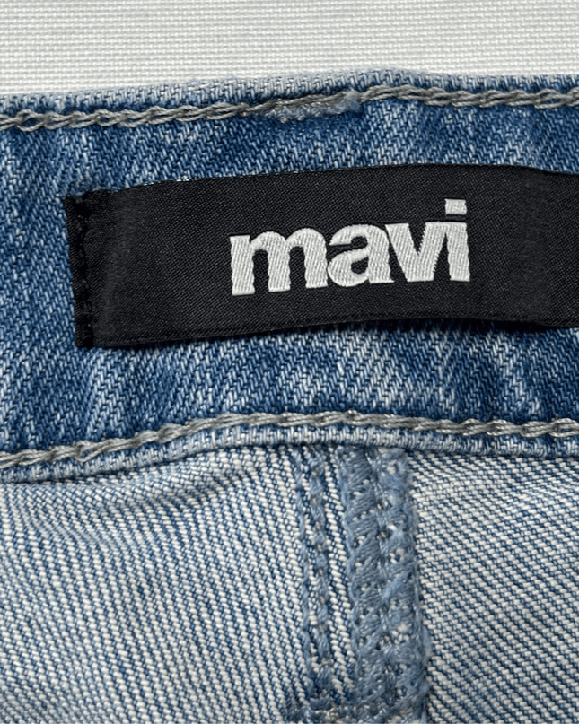 Mavi Light Wash Stretch Denim Shorts