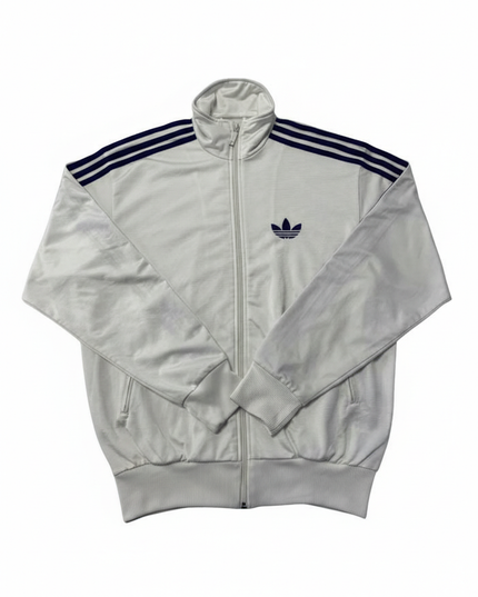 Adidas White Trefoil Vintage Track Jacket