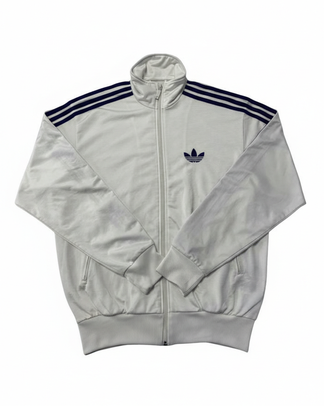 Adidas White Trefoil Vintage Track Jacket