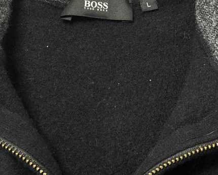 Boss Black Quarter-Zip Fine Knit Pullover Sweater