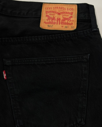 Levi’s 501 Black Button Fly Denim Jeans - XL | Waist: 36"