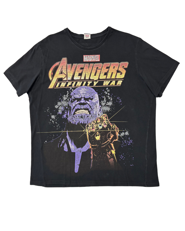 Marvel Avengers Infinity War Thanos Graphic Black T-Shirt - XL