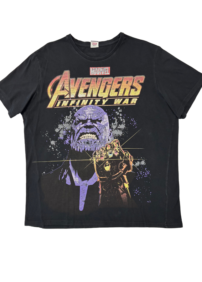 Marvel Avengers Infinity War Thanos Graphic Black T-Shirt - XL